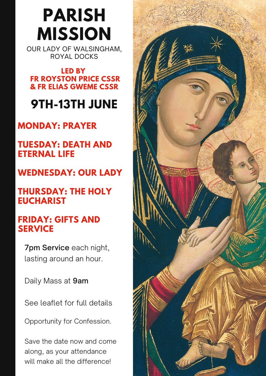 POLOW RoyalDocks (@polowroyaldocks) on Twitter photo Do t forget our Parish Mission next week! Do t forget our Parish Mission next week!