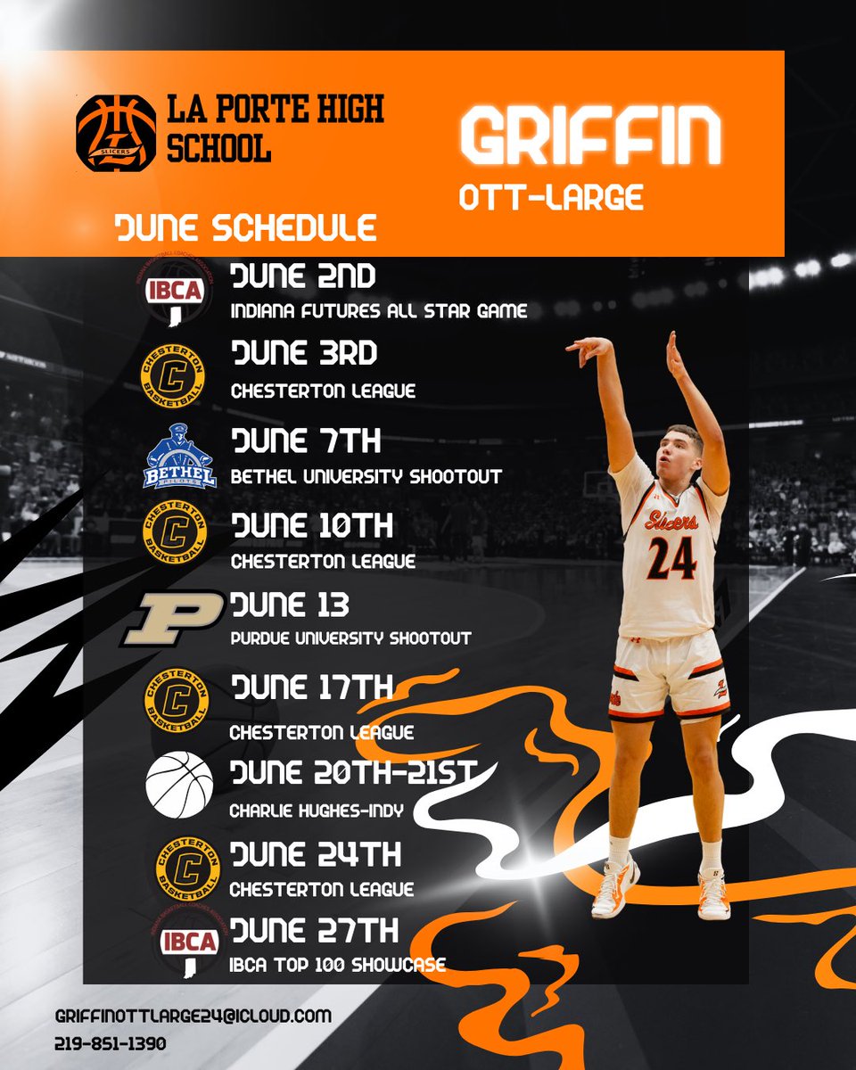 My 2025 summer basketball schedule with La Porte! <a href="/LPSlicerBball/">LPHS Boys Basketball</a>