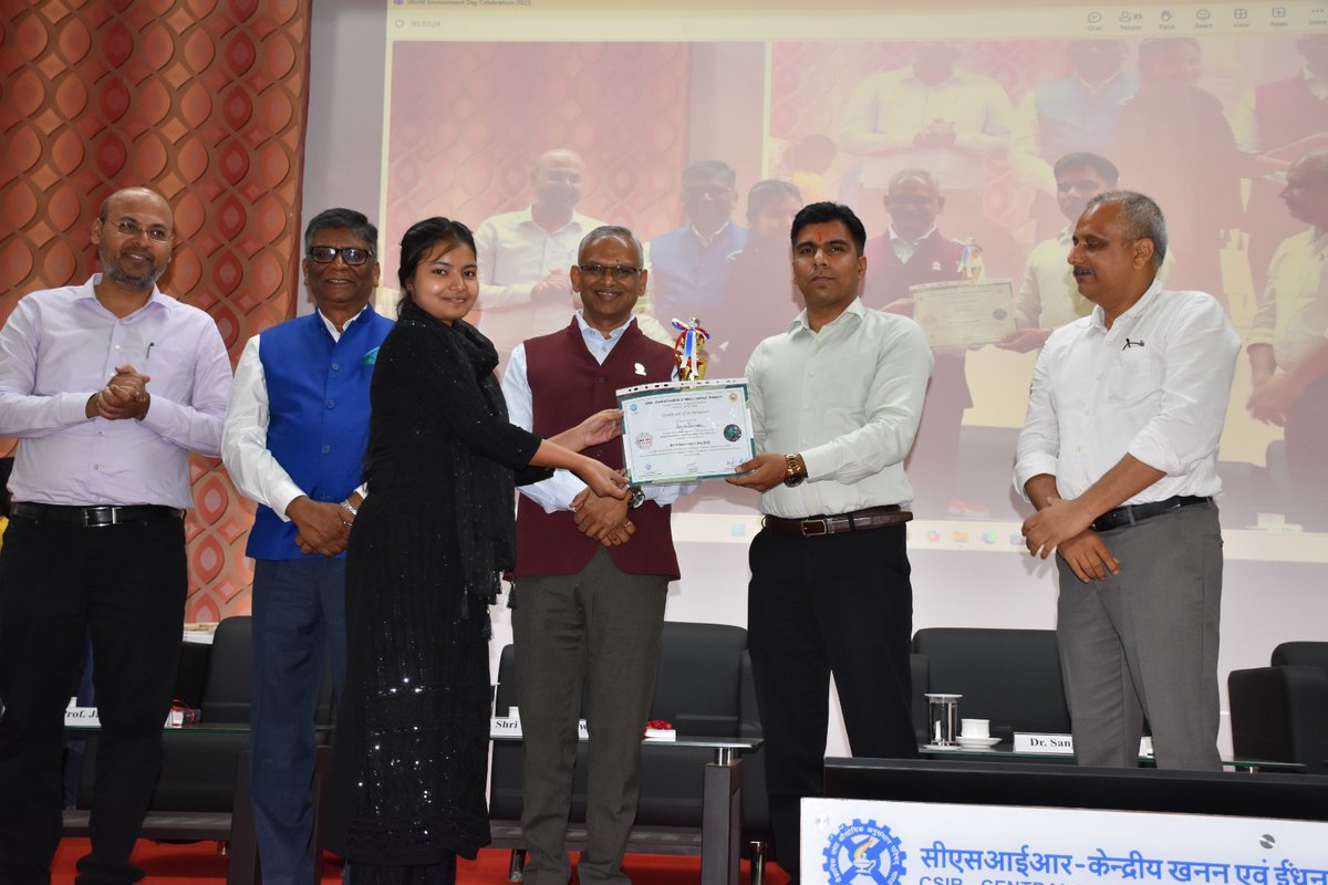CSIR-CIMFR (@cimfr_csir) on Twitter photo CSIR-CIMFR celebrated World Environment Day 2025 with great enthusiasm. The occasion was graced by Dr. Sanjay Kumar, Former Director General of Forests, as the Chief Guest, and Shri Vikash Paliwal, District Forest Officer, Dhanbad, as the Guest of Honor.
#WorldEnvironmentDay CSIR-CIMFR celebrated World Environment Day 2025 with great enthusiasm. The occasion was graced by Dr. Sanjay Kumar, Former Director General of Forests, as the Chief Guest, and Shri Vikash Paliwal, District Forest Officer, Dhanbad, as the Guest of Honor.
#WorldEnvironmentDay
