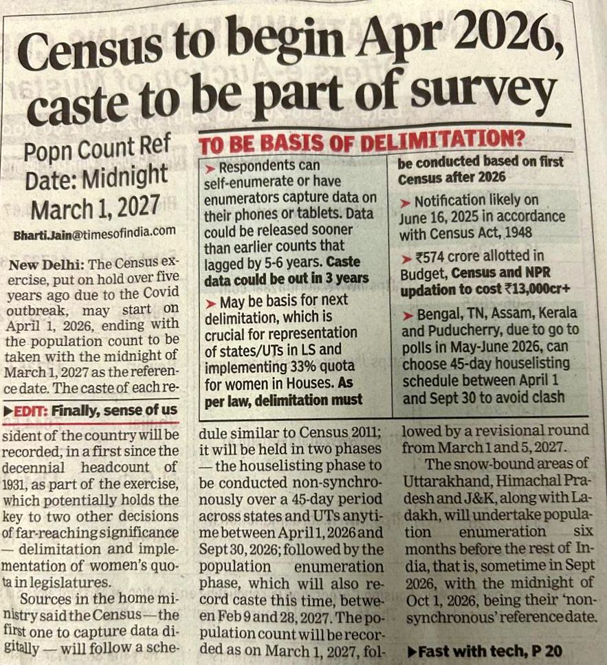 Census to begin in April 2026; 21 categories of disability are to be part of the survey.  

Without accurate data, persons with disabilities remain invisible in policymaking spaces, and thereby, negatively impacting the road towards equality and inclusion.  

With efforts from