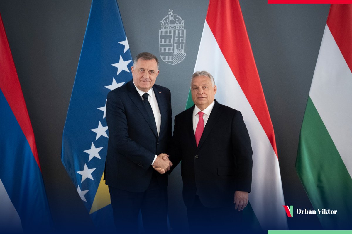 Orbán Viktor (@pm_viktororban) on Twitter photo Today, I welcomed President <a href="/MiloradDodik/">Милорад Додик</a> to Budapest, where we reviewed the progress of our joint projects in agriculture, energy, and the economy. The stability of Republika Srpska remains vital to peace and security across the Western Balkans. Always good to see you, Today, I welcomed President <a href="/MiloradDodik/">Милорад Додик</a> to Budapest, where we reviewed the progress of our joint projects in agriculture, energy, and the economy. The stability of Republika Srpska remains vital to peace and security across the Western Balkans. Always good to see you,