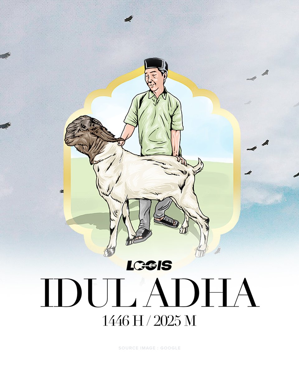 #IdulAdha2025  🐑

Idul Adha bukan sekadar tentang daging, tapi tentang keikhlasan. Semoga kita bisa belajar dari pengorbanan Nabi Ibrahim, dan menjadikannya cermin dalam hidup sehari-hari.

Selamat Hari Raya Idul Adha 1446 H. 🌙