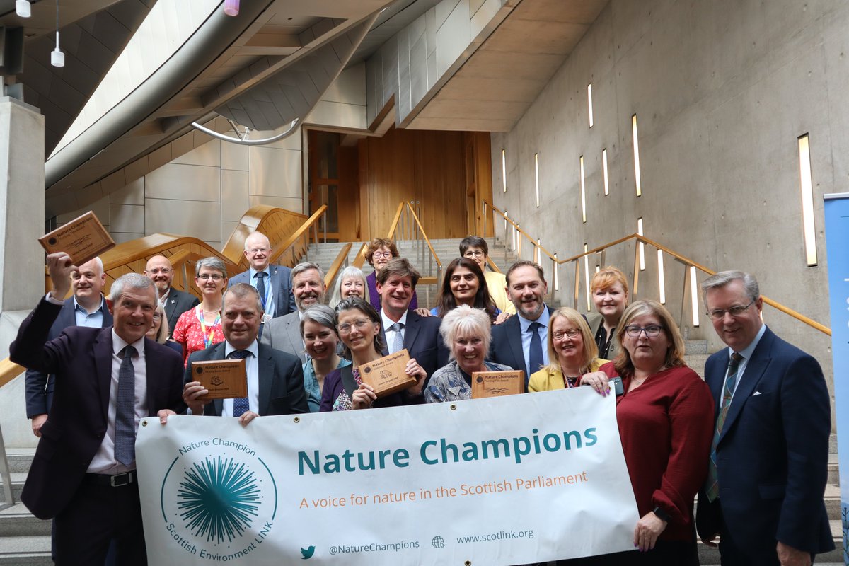 Nature Champions (@naturechampions) on Twitter photo Yesterday <a href="/ScotLINK/">Scottish Environment LINK</a> members came together with MSPs to celebrate Scotland's <a href="/NatureChampions/">Nature Champions</a>!
Sponsored by <a href="/AJABurnett/">Alex Burnett MSP</a>, the event was a great chance to recognise some of the fantastic work MSPs and LINK members do to bring a voice for nature into the Scottish Parliament. Yesterday <a href="/ScotLINK/">Scottish Environment LINK</a> members came together with MSPs to celebrate Scotland's <a href="/NatureChampions/">Nature Champions</a>!
Sponsored by <a href="/AJABurnett/">Alex Burnett MSP</a>, the event was a great chance to recognise some of the fantastic work MSPs and LINK members do to bring a voice for nature into the Scottish Parliament.
