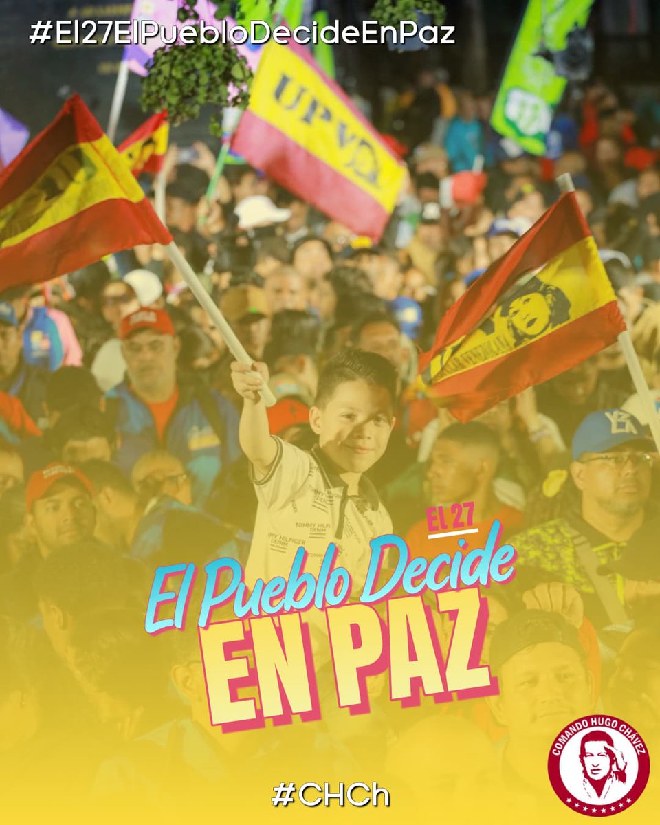 ItacaNaufrago's tweet photo. Un pueblo activo y movilizado logra sus objetivos. Nuestro destino es la comuna y la Venezuela Potencia. Con el voto reafirmamos el compromiso con la Patria. #El27ElPuebloDecideEnPaz  
#CHCh https://t.co/DyODGovBtC