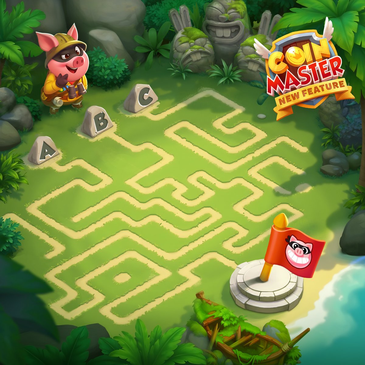 CoinMasterGame's tweet image. Collect your GIFT first -->> Coin-Master.co/JvHRpO
Lost in the best way possible!
If you had to choose an entrance – A, B, or C – to snatch that Magical Land FLAG, which would it be? Let's see those adventurer instincts!