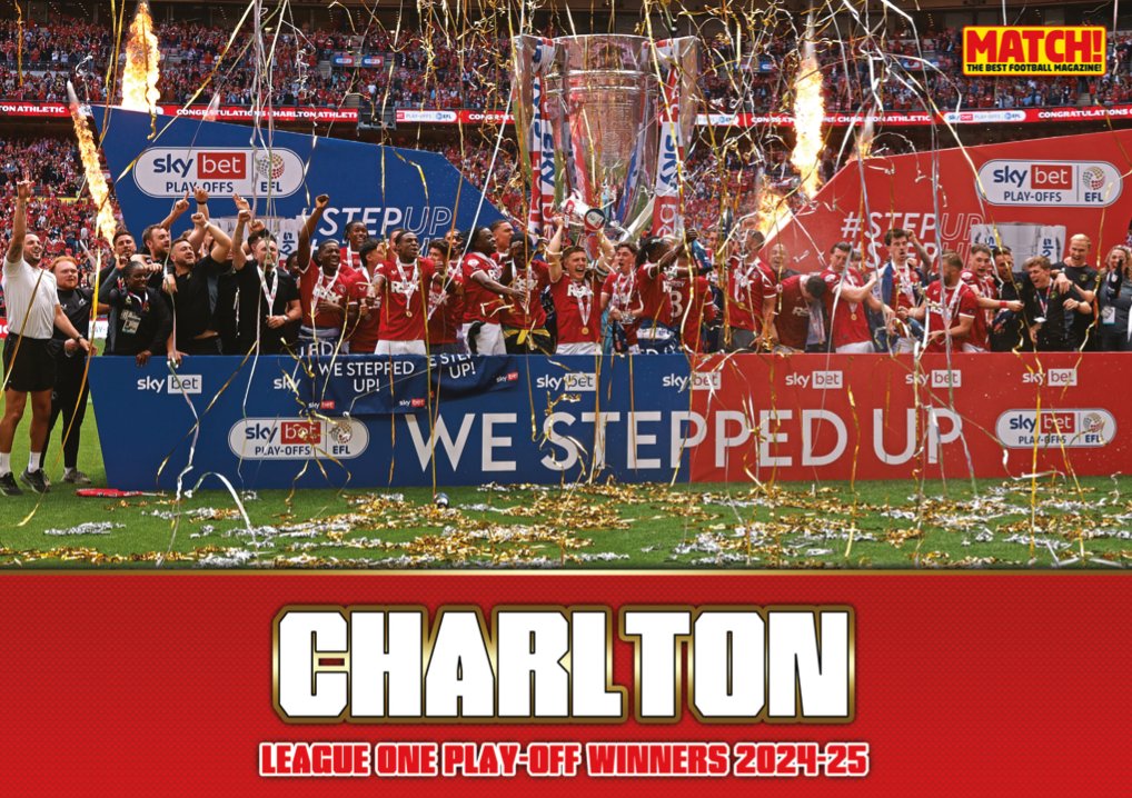 There's a celebratory poster in MATCH's June 10 issue,
<a href="/CAFCofficial/">Charlton Athletic FC</a> fans! 😁

#cafc