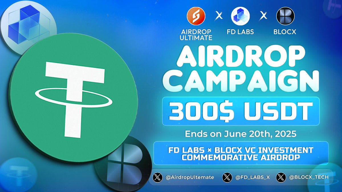FD_LABS_X's tweet image. 🎉FD LABS × BLOCX
Celebrating VC Investment with a Giveaway!
📅 Ends: June 20th, 2025
💰 Reward Pool: 300 USDT
🔗 Join now: taskon.xyz/quest/232873305
Let’s commemorate this new chapter together 💙
Don’t miss out – easy tasks, real rewards!
👉 Follow us:
@FD_LABS_X | @BLOCX_TECH…