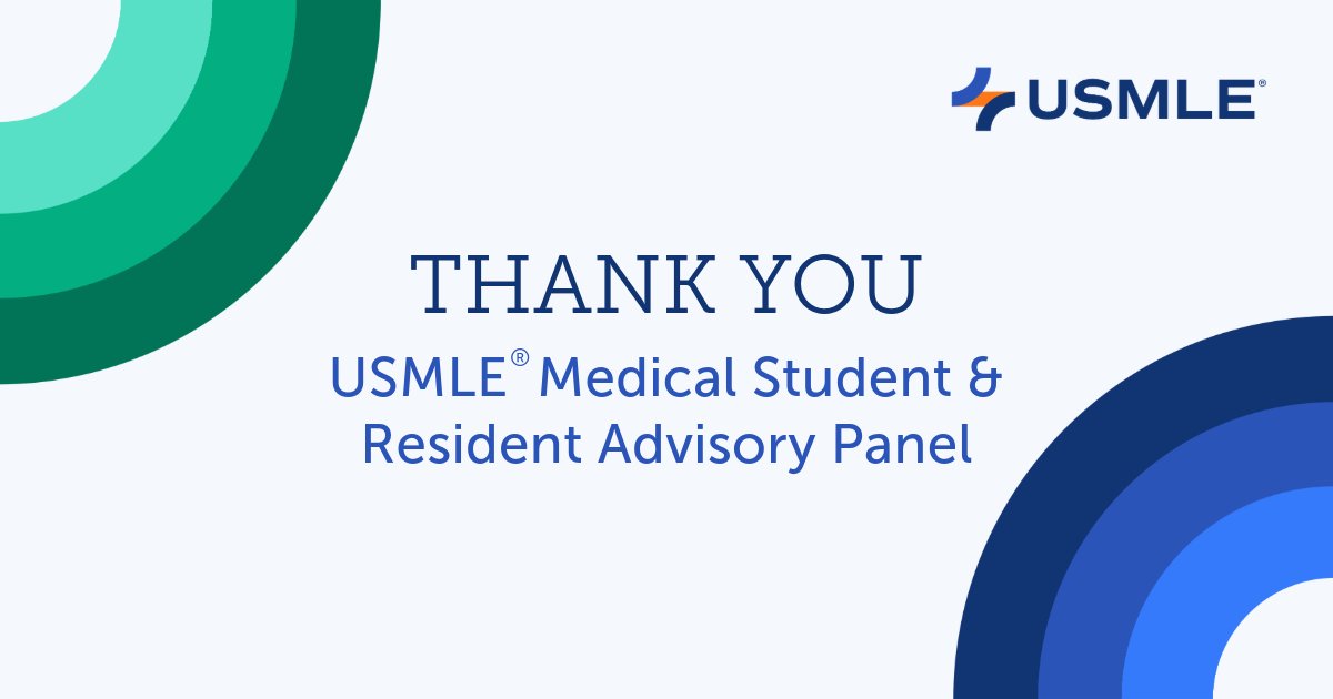 TheUSMLE's tweet image. The USMLE Medical Student and Resident Advisory Panel met last month. This panel provides students and residents the opportunity to communicate directly with the USMLE program. Thanks to everyone who joined us for last month’s meeting! #USMLE #MedStudent