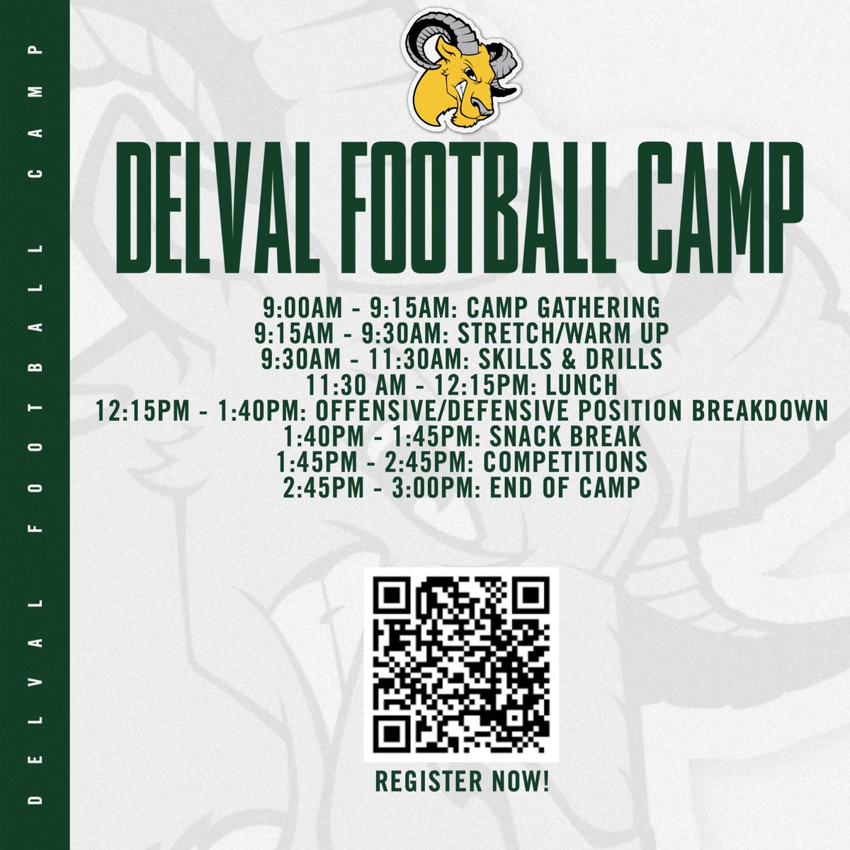 Register now for our annual Future Stars Camp! Link in bio.
#DelValFootball #Family 

futurestars.com/programs/aggie…