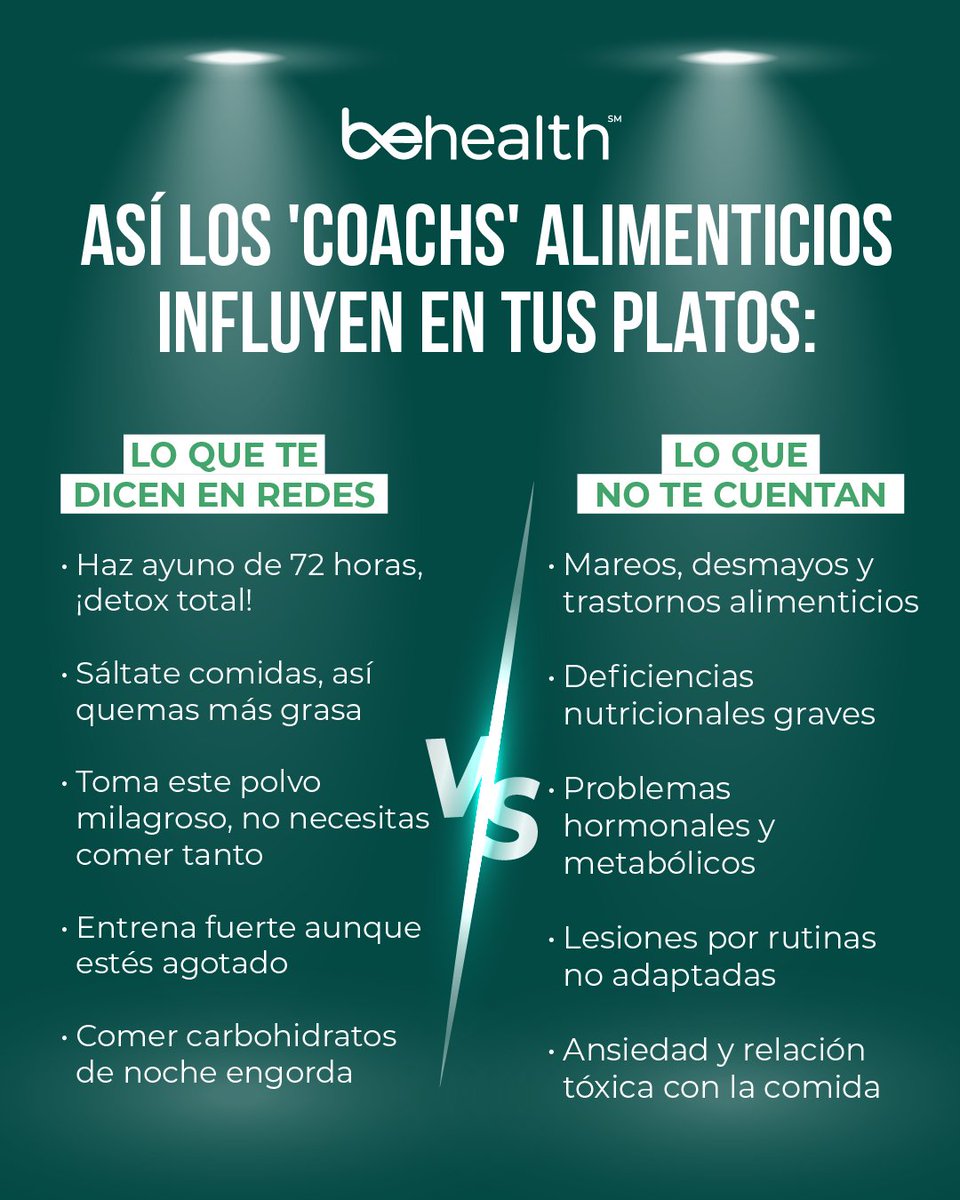 BeHealthPR's tweet photo. 🥗✨ Cada vez más personas siguen consejos de coachs alimenticios en redes, pero pocos hablan de los riesgos reales detrás de esas recomendaciones. #BeHealth te educa sobre la otra cara de esta moneda. #CondicionesCrónicas https://t.co/P4Mp0QMyqg