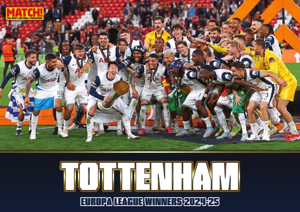 There's a celebratory poster in MATCH's June 10 issue,
<a href="/SpursOfficial/">Tottenham Hotspur</a> fans! 😁

In shops now! 🥳