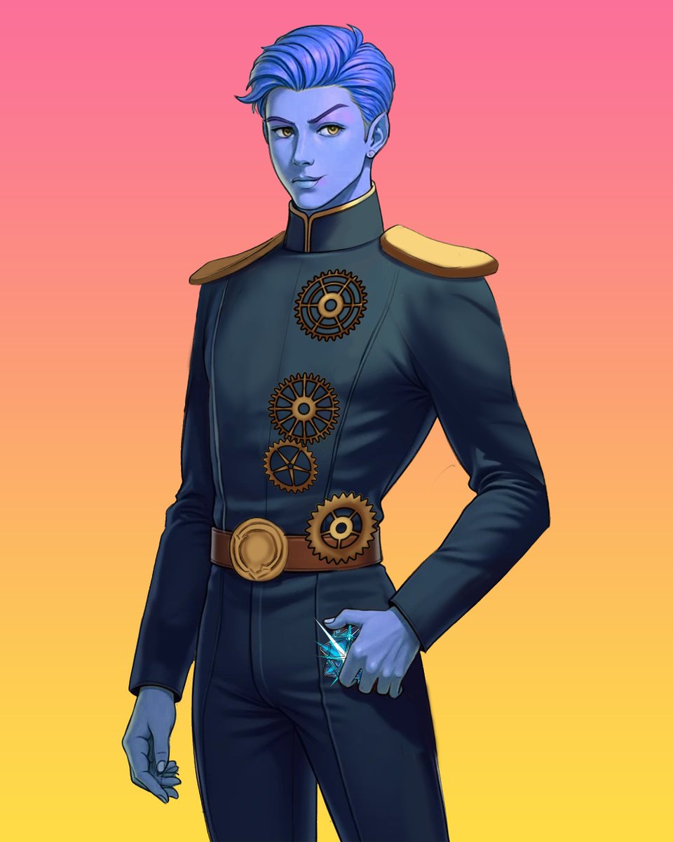 Elaine_053's tweet photo. A fusion of precision and mystery, he’s more than clockwork. What secrets lie behind that crystal spark?
~COMMISSIONS OPEN~
#DigitalArt #OC #CharacterDesign #FantasyArt #SciFiArt #SteampunkAesthetic #ArtShare #ArtistsOnTwitter #BlueCharacter #IndieArtist https://t.co/5uX2dY66kq