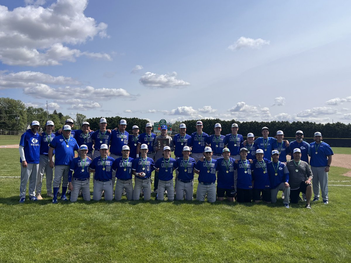 Let’s Go Blue!  Senecas ⚾️ playing for a trip to State today!  First pitch is 2:00 @ Oberlin College vs Warren JFK.