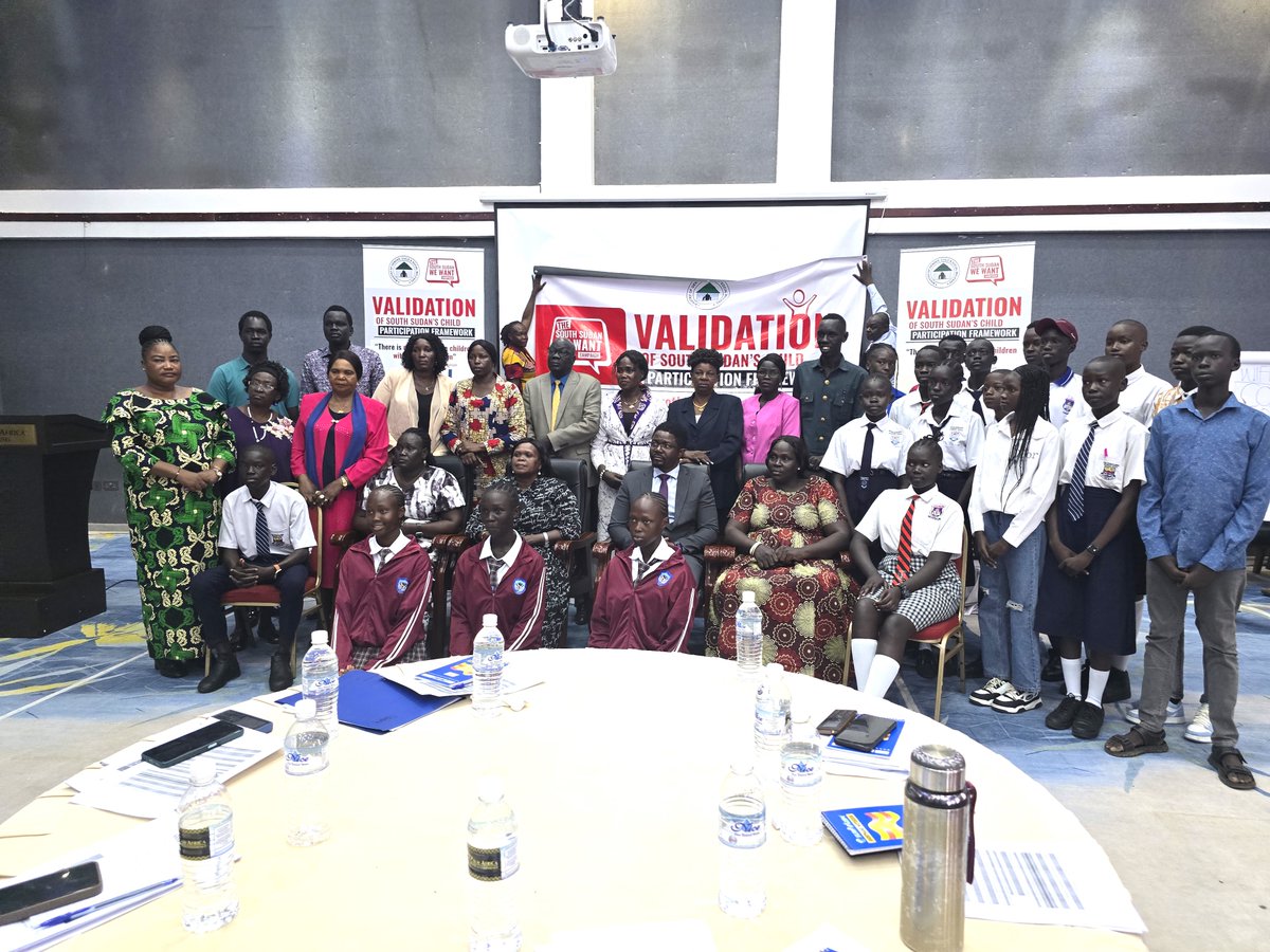 SCSouthSudan's tweet photo. #SouthSudan: The Ministry of Gender, Child and Social Welfare validates Children’s Council Guidelines that plays a key role in the national development efforts. The initiative is supported by the Joining Forces Alliance led by Save the Children. https://t.co/9IBXAwIEXz