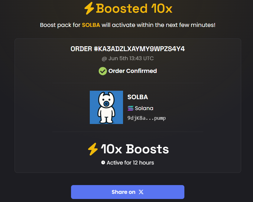 solbabypump's tweet photo. A little boost never killed nobody

$SOLBA https://t.co/XPqClq2IuG