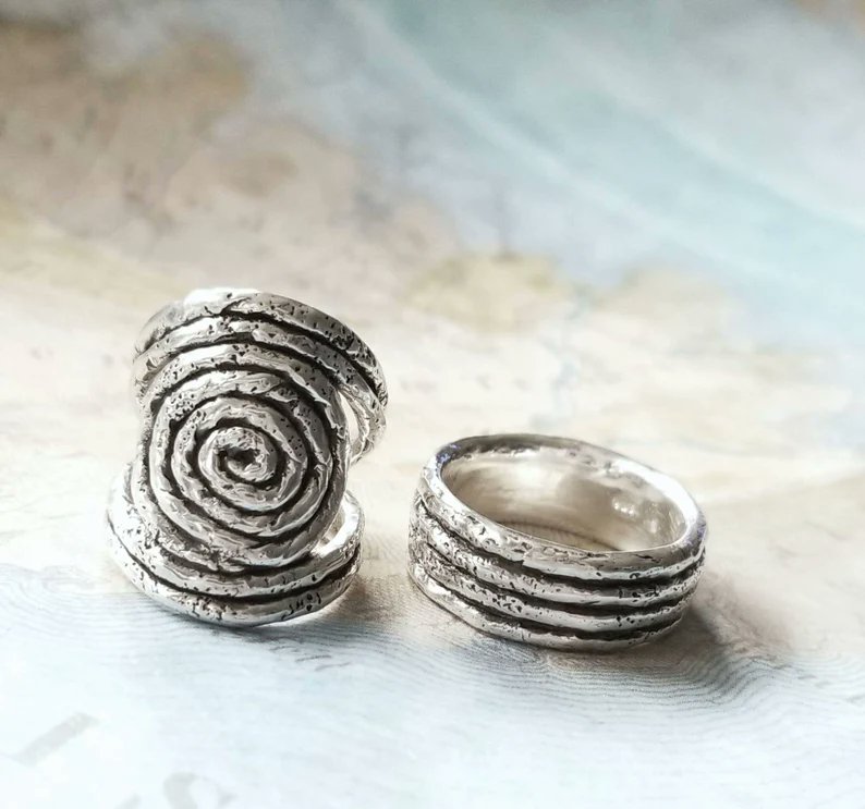 byhappygolicky's tweet photo. A little edgy, a lotta sexy. 🖤
This spiral rope ring fakes the look of a wide band with peek-a-boo sides + a tapered back for ultimate comfort. Rustic, textured, and ready to turn heads.
👉 https://t.co/4uplXv4Y7G
#BohoRing #SterlingSilver #StatementRing #RusticJewelry https://t.co/GNNAUBMjGe