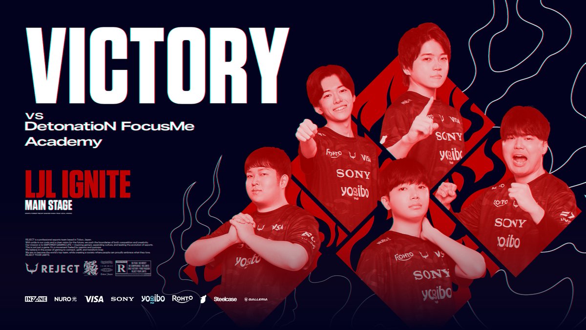 #LeagueOfLegends Div.

1-0 REJECT Victory!!
ノックアウトステージも全力で挑みます

#RCWIN #LJL2025