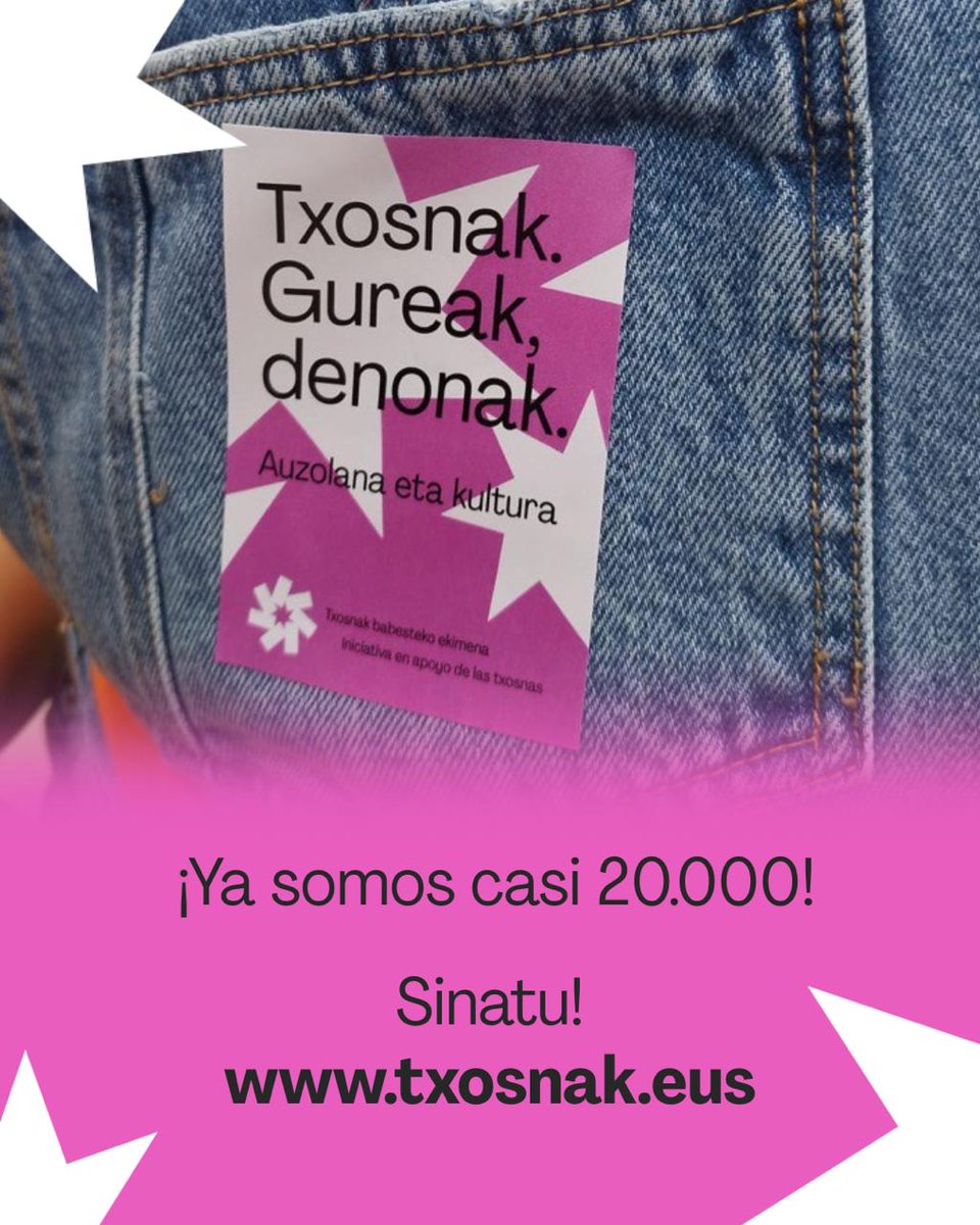 Hurbil gaude! Sinatu 20.000ra heltzeko!

Txosnak.eus