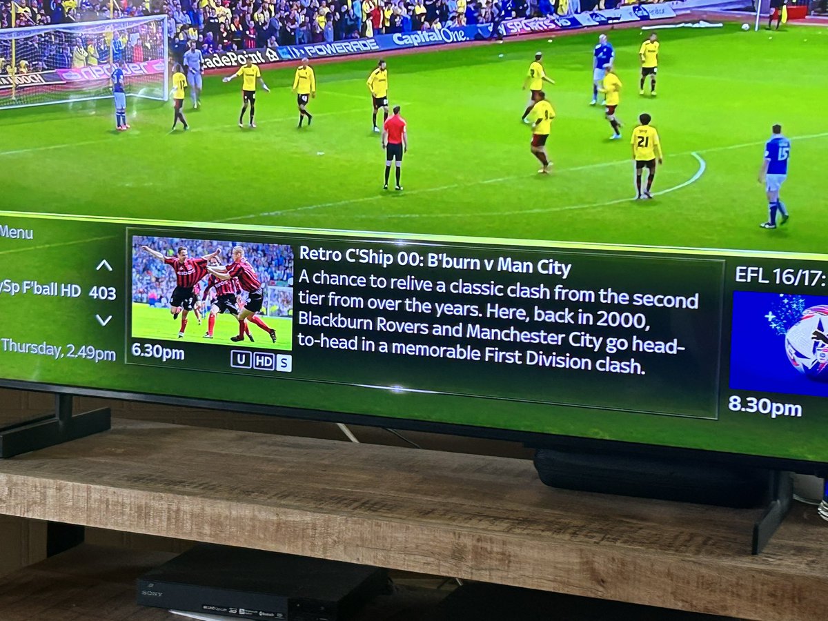 6:30 on SkyFootball full game B/burn V City