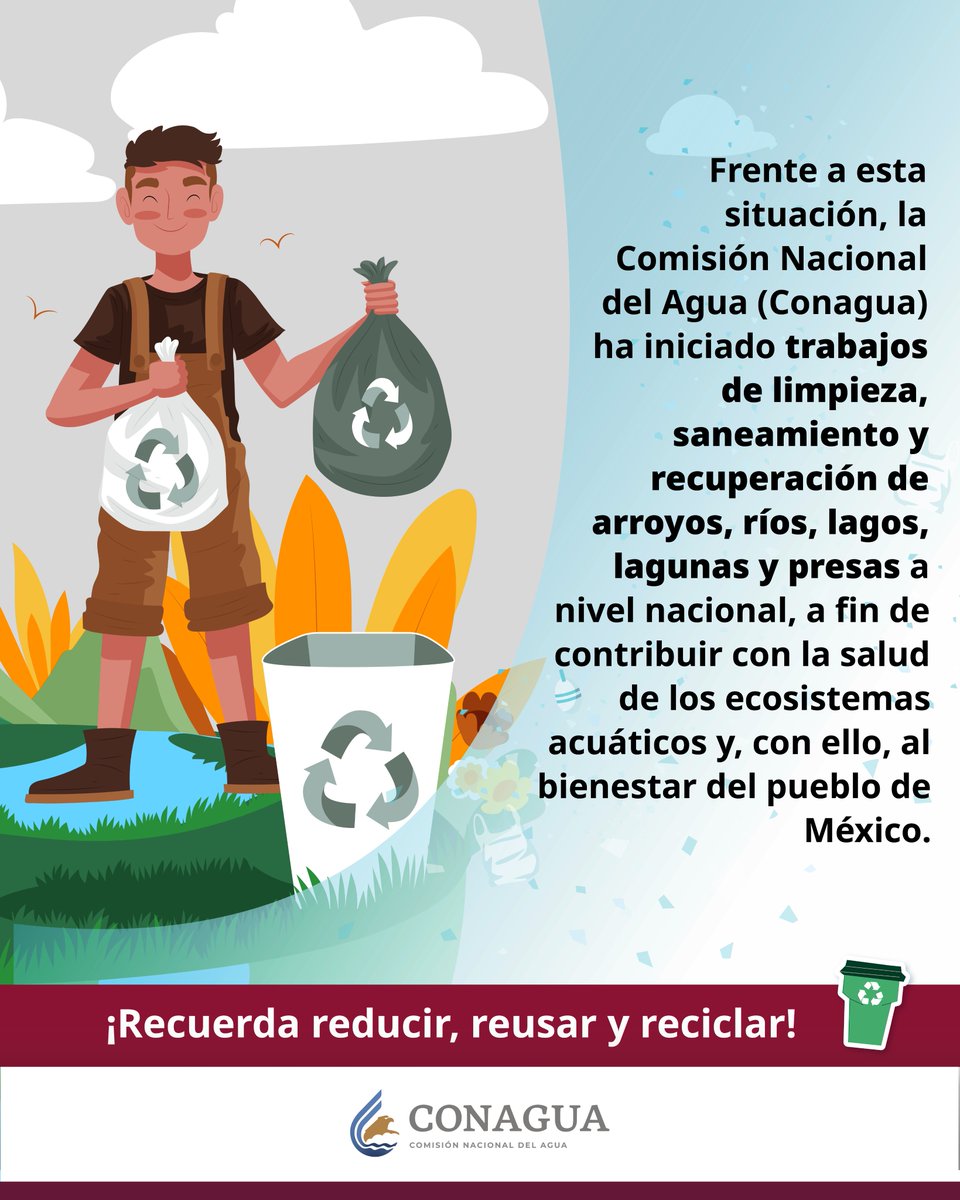 conagua_mx's tweet image. El #DíaMundialDelMedioAmbiente nos invita a reflexionar y crear conciencia sobre la importancia de nuestros recursos naturales y el cuidado del planeta. Es una oportunidad para actuar por el #MedioAmbiente y luchar por un futuro sostenible.