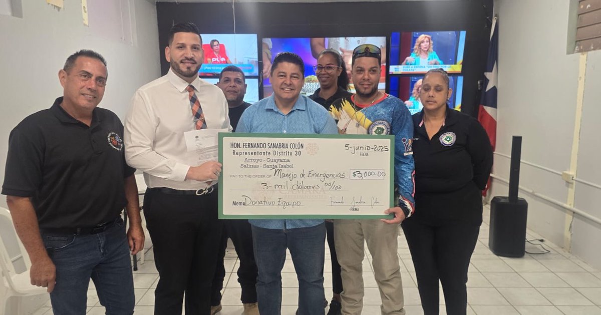 #SantaIsabel- Preparativos para la Temporada de #Huracanes- Ante el inicio de la temporada de huracanes, hoy hemos asignado $3,000 a la Oficina #Municipal de Manejo de Emergencias de Santa Isabel con el propósito de #fortalecer su preparación y asegurar que cuenten con los