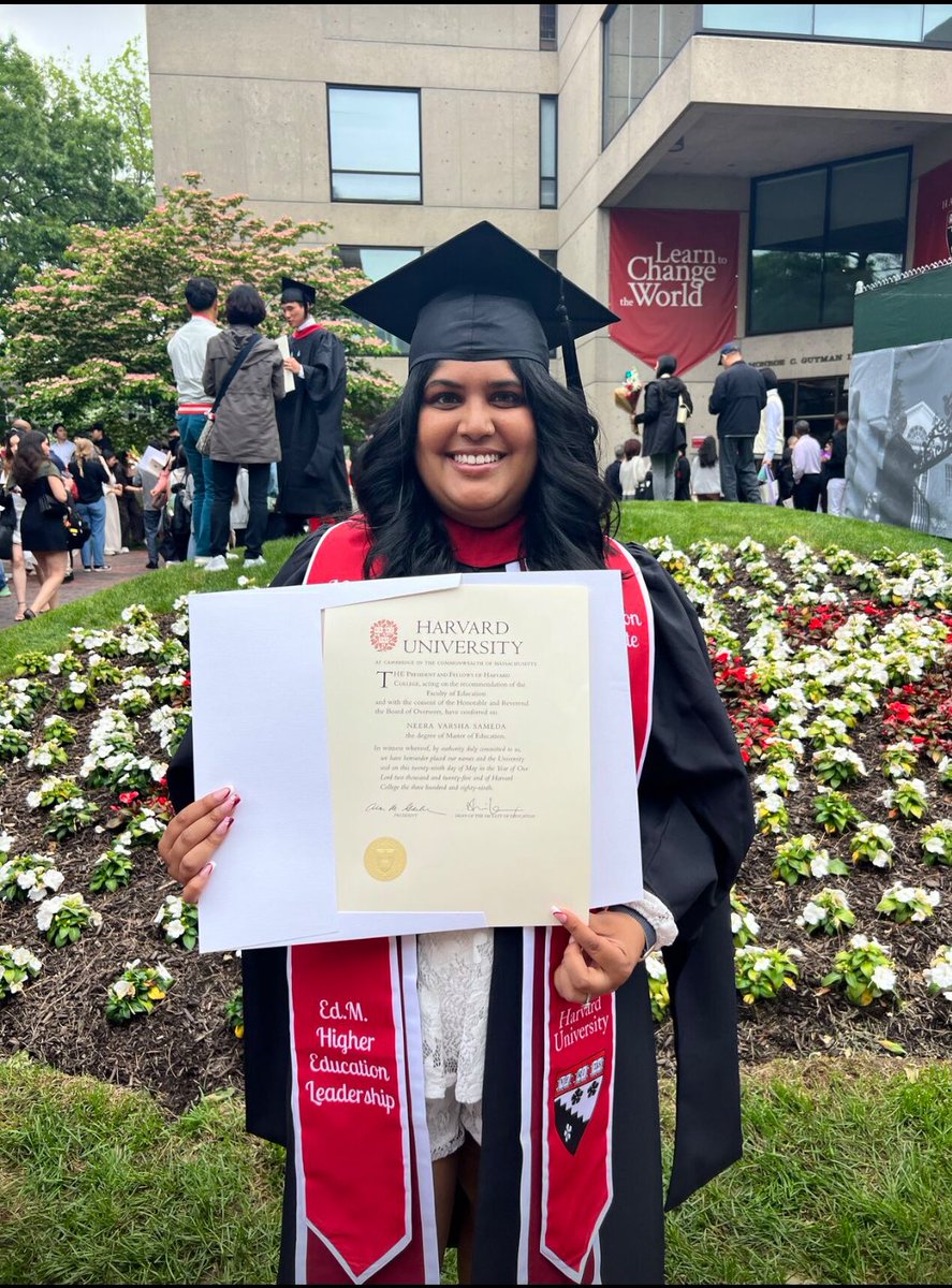Even more lab alumni news! Neera Sameda just received her Masters in Educational Leadership from Harvard and is on her way to Vanderbilt for her Ed.D next!!! 🎓