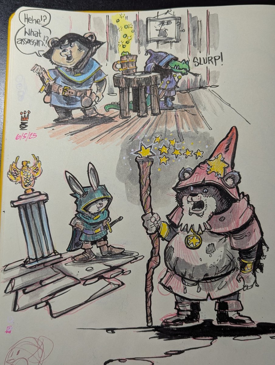 EdwinBickford's tweet photo. Today's lunch art: mixedmedia in sketchbook. I'm starting to draw a lot again and it feels good. I just had to get rid of Call of Duty #edbickfordiii #ebb3 #illustration #mixedmedia #sketchbook #punkrockcomics #outsidrz #dyiartist #ROTOZ #punk #jerkkings #cartoons #fantasyart https://t.co/znjmyMTsOb