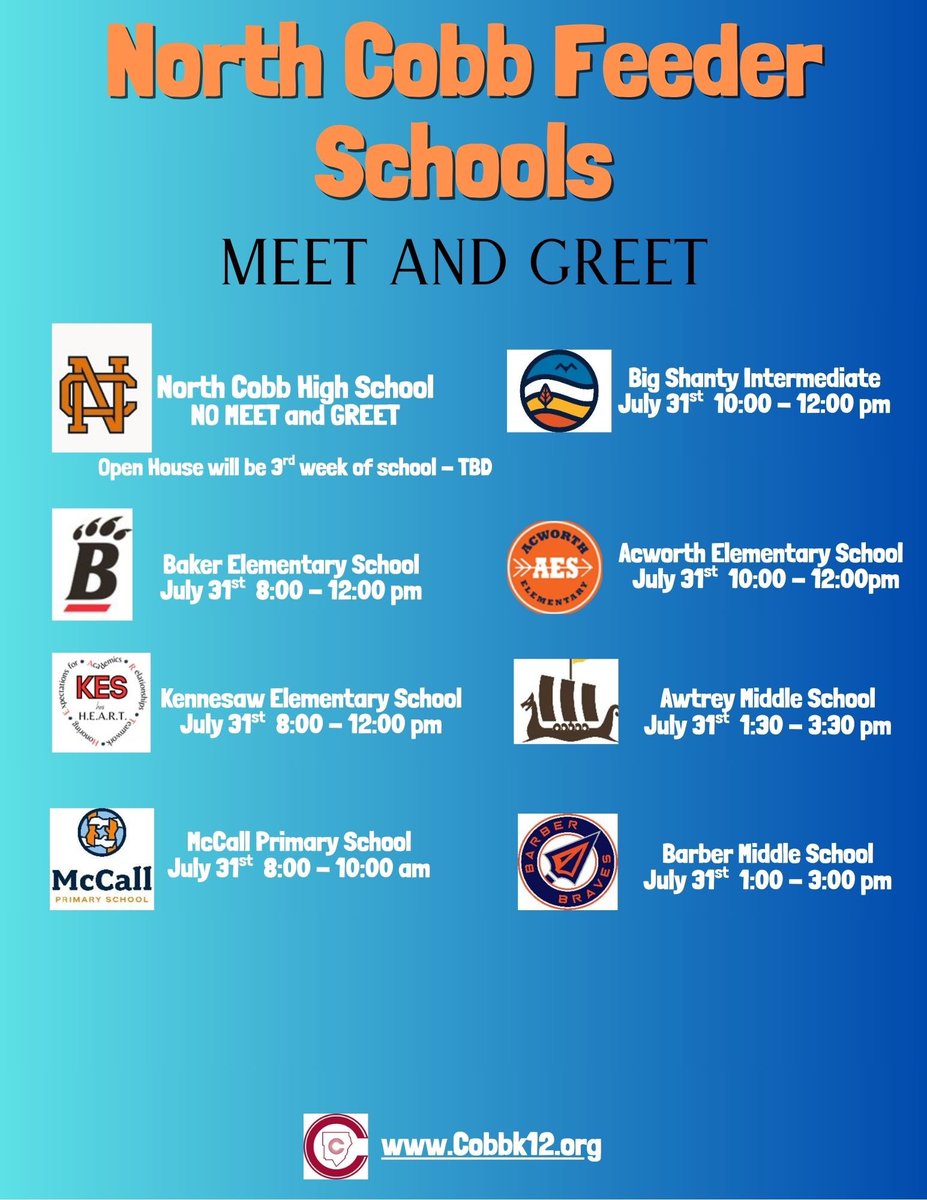 Emanuel Torralba (@emanueltorralba) on Twitter photo AES Families,
As you’re planning your summer, please add our Meet & Greet to your calendar.
<a href="/Acworth_ES/">Acworth Elementary</a> 🧡💙🧡 AES Families,
As you’re planning your summer, please add our Meet & Greet to your calendar.
<a href="/Acworth_ES/">Acworth Elementary</a> 🧡💙🧡