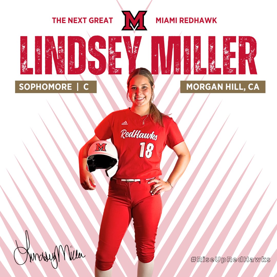 From Northern California ➡️ the SEC ➡️ Now flying with the RedHawks! Welcome Lindsey Miller! ♥️