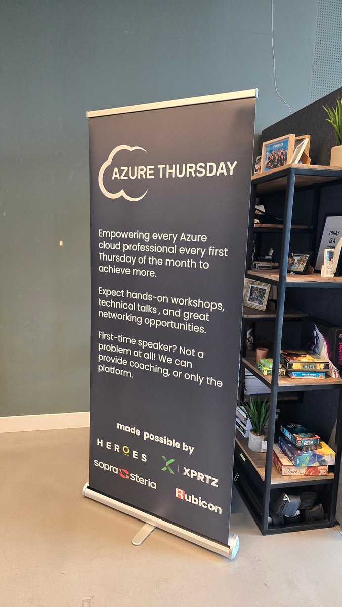FreeYourDataCon's tweet image. Every first Thursday of the month its time for a @AzureThursday this time at XPRTZ | Software met Impact hosting the event. With speakers @WesleyNoordam talking of the Public Preview #Azure #Network #Security #Perimeter feature and @JevSuchoi with The Perfect Naming Convention.