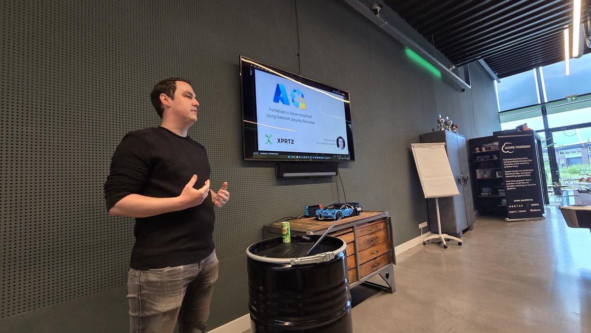 FreeYourDataCon's tweet image. Every first Thursday of the month its time for a @AzureThursday this time at XPRTZ | Software met Impact hosting the event. With speakers @WesleyNoordam talking of the Public Preview #Azure #Network #Security #Perimeter feature and @JevSuchoi with The Perfect Naming Convention.