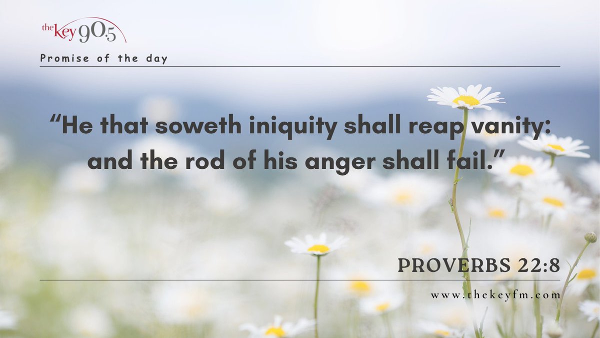 wrtw905's tweet image. A "Key" Promise of the Day
from 90.5 The Key FM

🌏Around the corner and around the world🌍
Start your day with Scripture. 🕊️Share the blessing of thekeyfm.com