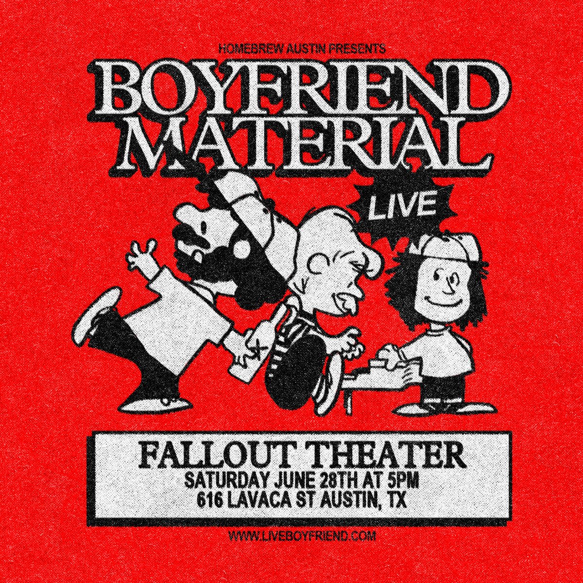 We're excited to announce a BONUS LIVE SHOW.
<a href="/midnightsnackLA/">Midnight Snack</a> will be joining us for a live show of their podcast Boyfriend Material Saturday June 28th 5pm at the Fallout Theater.
Space is limited so get your tickets now.
eventbrite.com/e/boyfriend-ma…