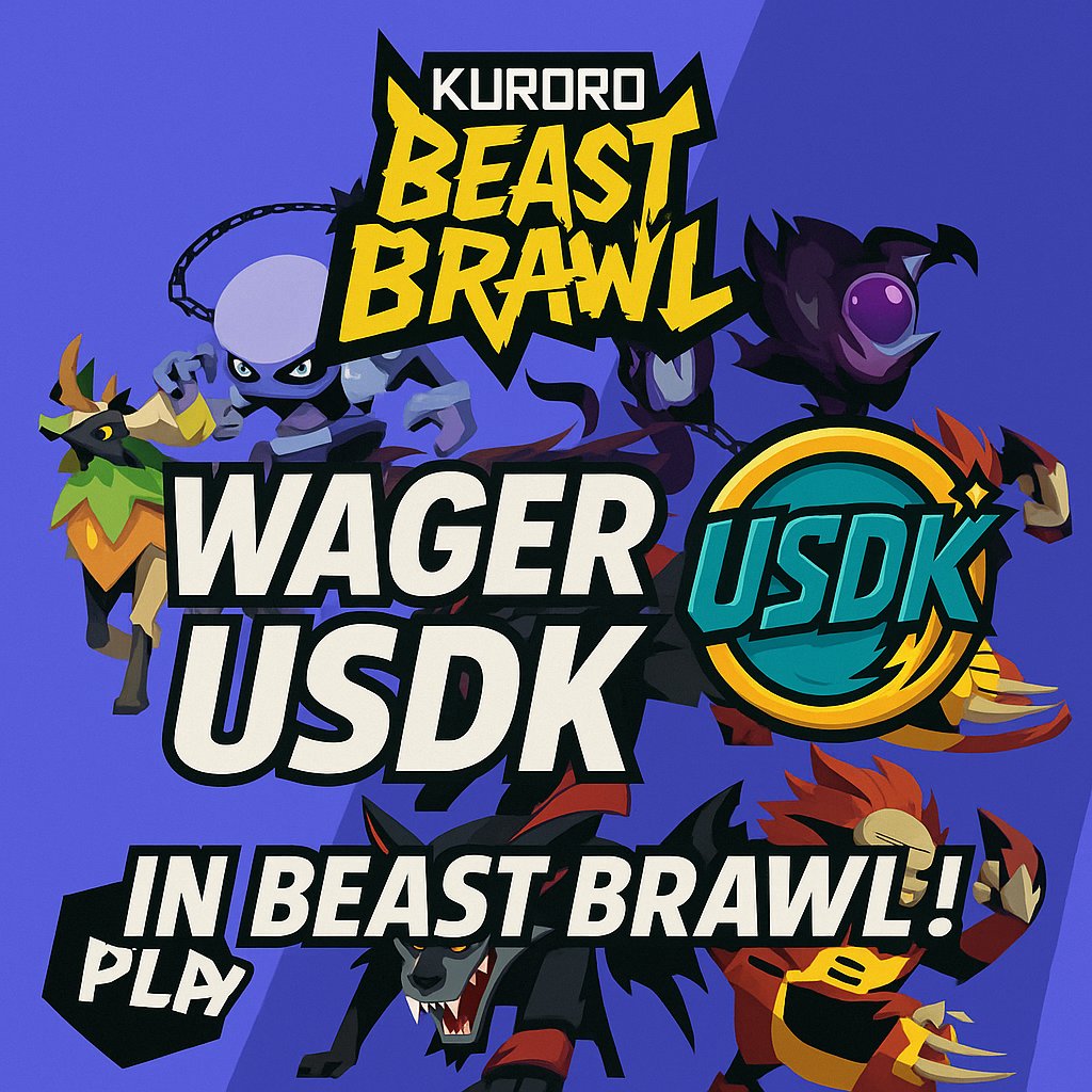 Beast Brawl Betting is now live at brawl.kuroro.com

Open for EVERYONE, buy USDK using RON, USDC, wager real money in matches again people all over the world 

Good luck to the competitors!