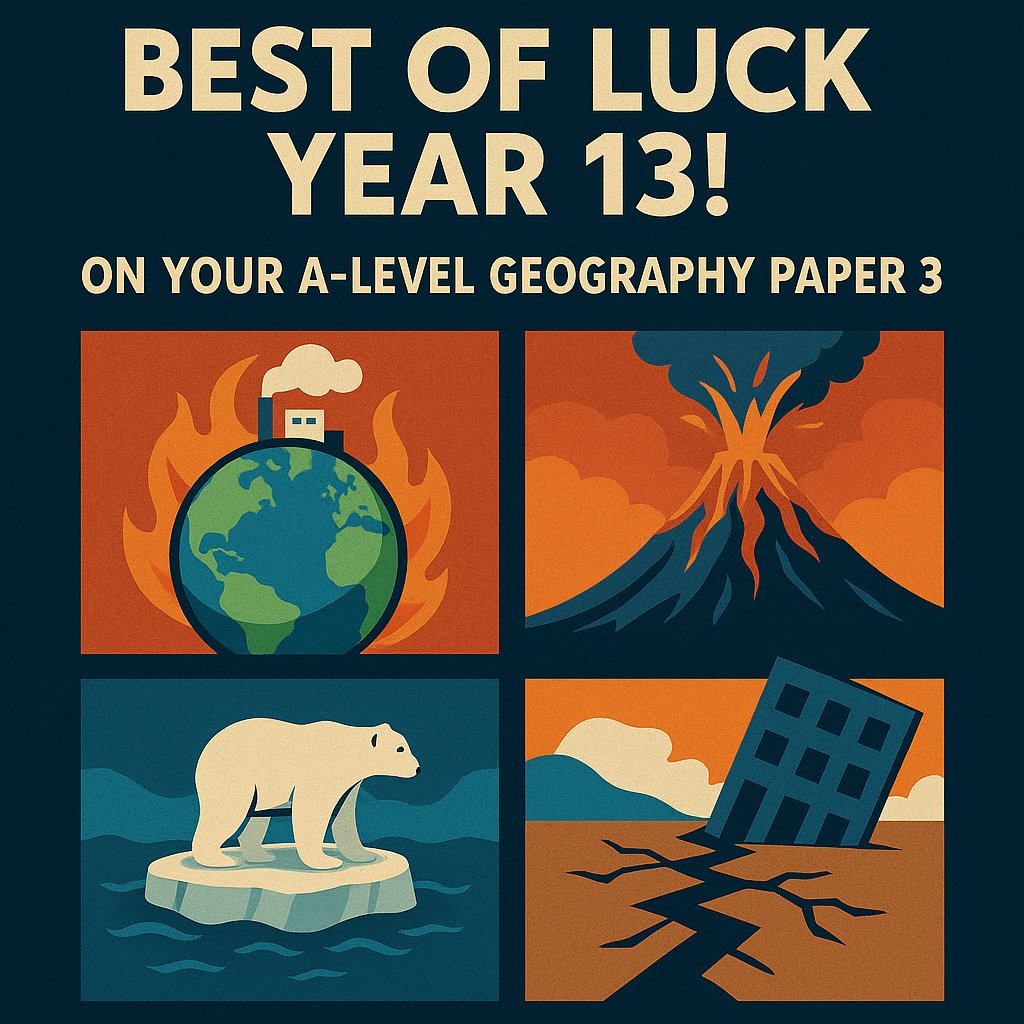 Rob Chambers (@robgeog) on Twitter photo Wishing all our Year 13 Geographers from <a href="/LongsandsNews/">Longsands Academy</a> <a href="/LongsandsSixth/">Longsands Sixth Form</a> and <a href="/StIvoAcademy/">St Ivo Academy</a> all the very best for your <a href="/OCR_Geography/">OCR Geography</a> Paper 3 :) #geography <a href="/astreaacademies/">Astrea Academy Trust</a> - You've got this! Wishing all our Year 13 Geographers from <a href="/LongsandsNews/">Longsands Academy</a> <a href="/LongsandsSixth/">Longsands Sixth Form</a> and <a href="/StIvoAcademy/">St Ivo Academy</a> all the very best for your <a href="/OCR_Geography/">OCR Geography</a> Paper 3 :) #geography <a href="/astreaacademies/">Astrea Academy Trust</a> - You've got this!