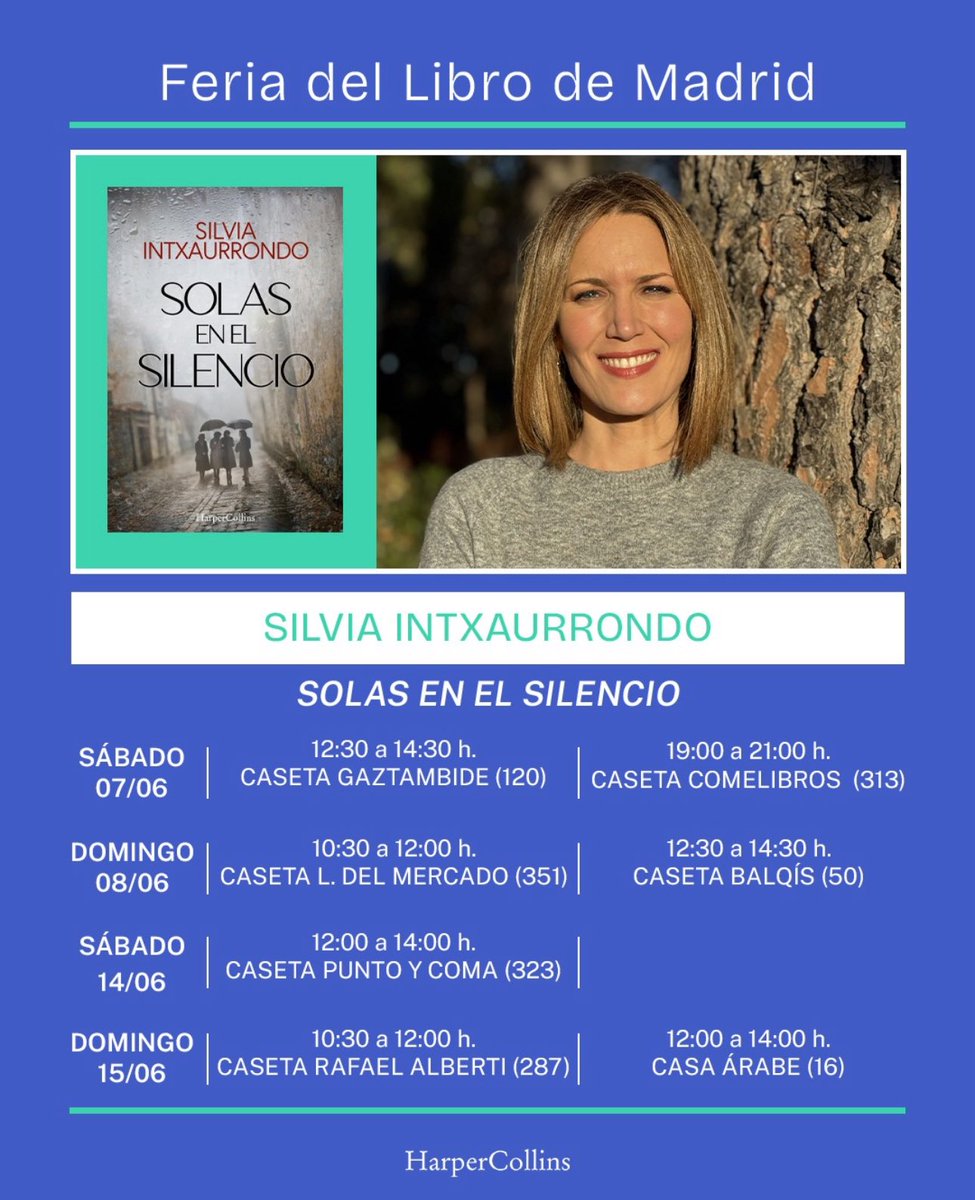SIntxaurrondo's tweet image. Nos vemos en la Feria del Libro de Madrid
#SolasEnElSilencio ❤️❤️