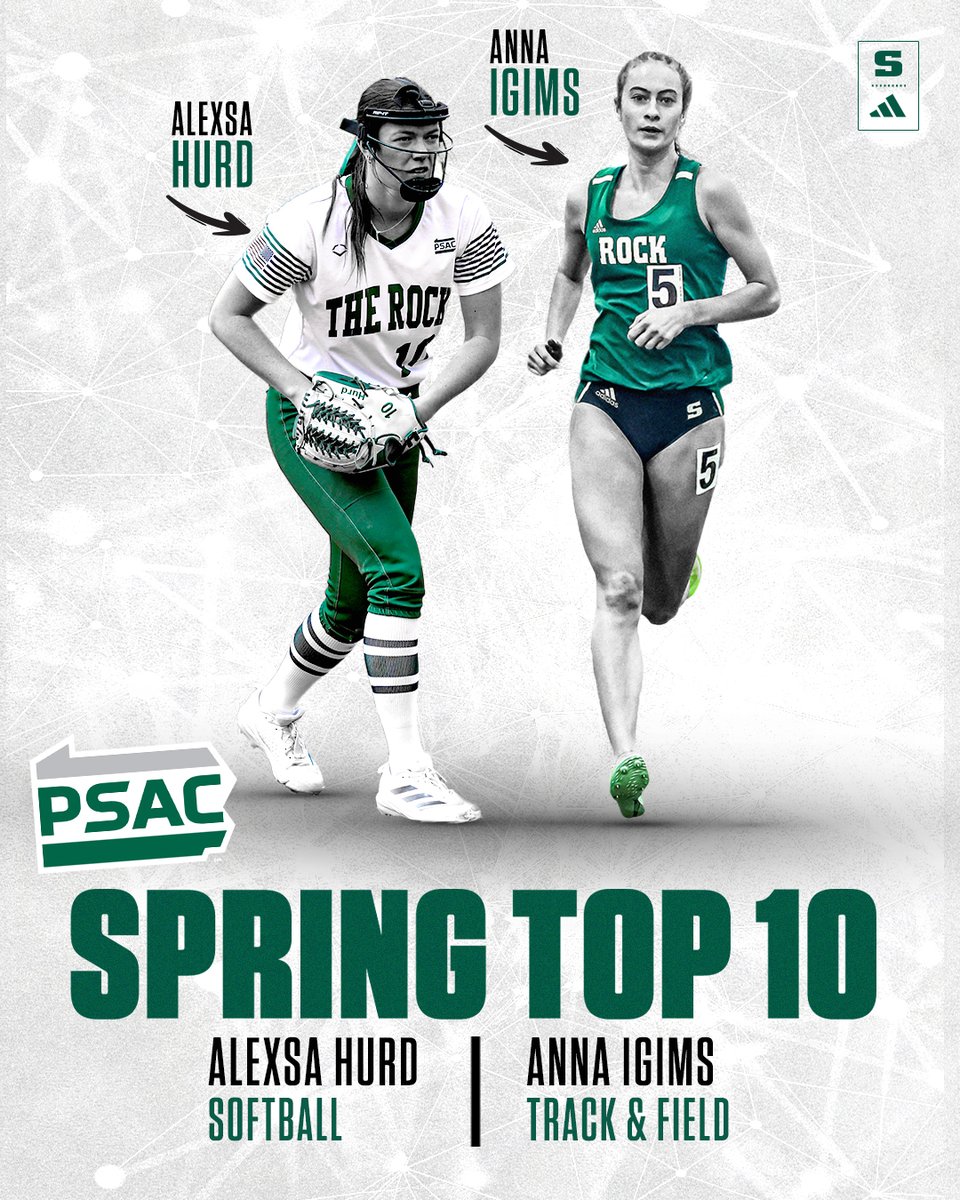 NEWS: Slippery Rock student-athletes Anna Igims and Alexsa Hurd were named to PSAC Spring Top 10 honors Thursday in recognition of their athletic and academic excellence. SRU finished 2024-25 with seven total PSAC Top 10 honorees.

Details🔗: tinyurl.com/2c53gxlm