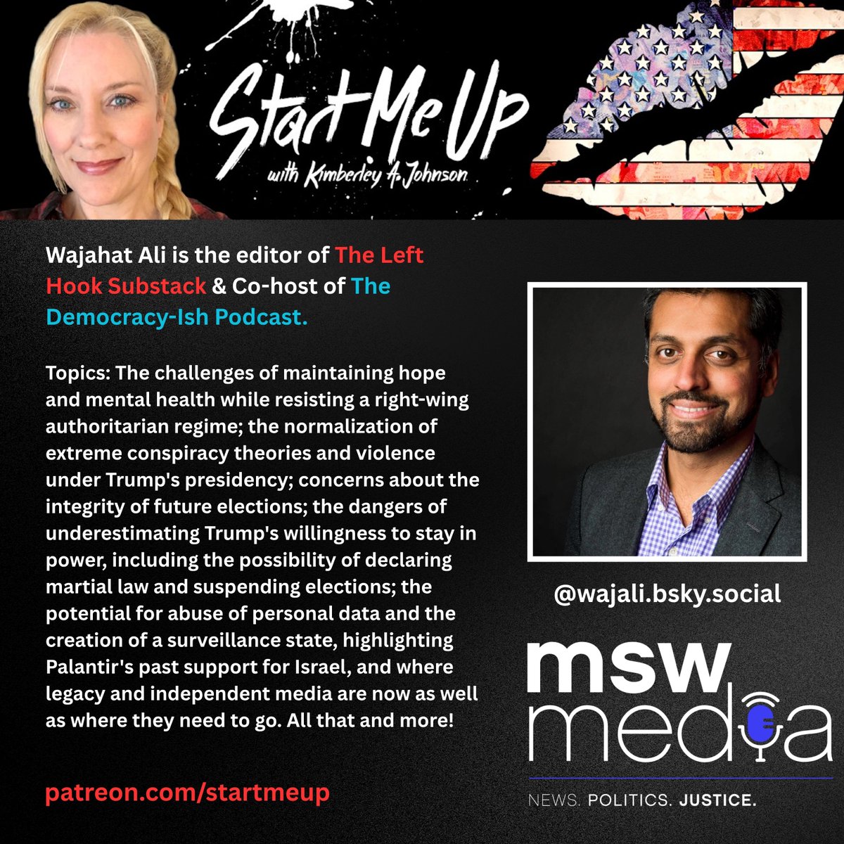 AuthorKimberley's tweet image. New #StartMeUp 👅 podcast with @WajahatAli  #MSWMedia

Listen: patreon.com/posts/130719277