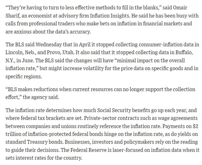 This sort of stuff may not get a lot of attention from the public. It's easy to imagine why, but it's still unfortunate. There are short-term neg. effects might be bad. The longer-term neg. effects might be worse.
wsj.com/economy/cpi-in…