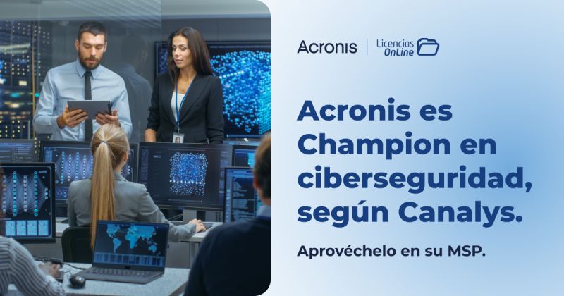 ¡<a href="/Acronis/">Acronis</a> ha sido reconocido por Canalys como Champion en su Cybersecurity Leadership Matrix 2024! 

Como distribuidores oficiales te acompañamos para que tu negocio también crezca con soluciones líderes.

👉🏼 Conoce más: licenciasonline.com/Acronis-MSP/

#AcronisByLOL #AcronisMSP #MSP
