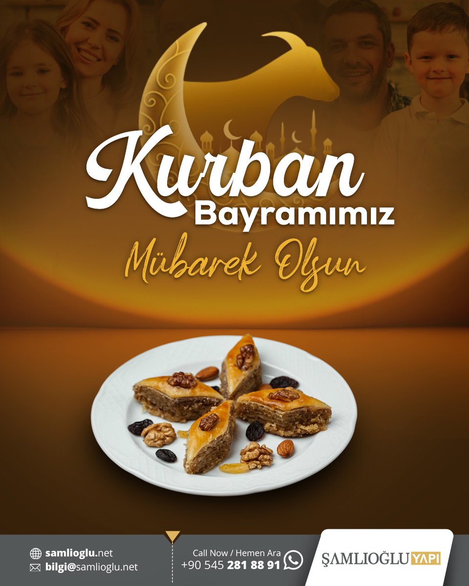 🏗 Şamlıoğlu Yapı
⛲ Tekno Havuz &amp; SPA
🏖 Aqua City Malatya
🥡 Magro Gıda
📱0 545 281 88 91
🌍 samlioglu.net
#KurbanBayramı  #Şamlıoğlu #Samlioglu #ŞamlıoğluGroup #Malatya #Akçadağ #Arapgir #Arguvan #Battalgazi #Darende #Doğanşehir #Doğanyol #Hekimhan #Kale #Kuluncak