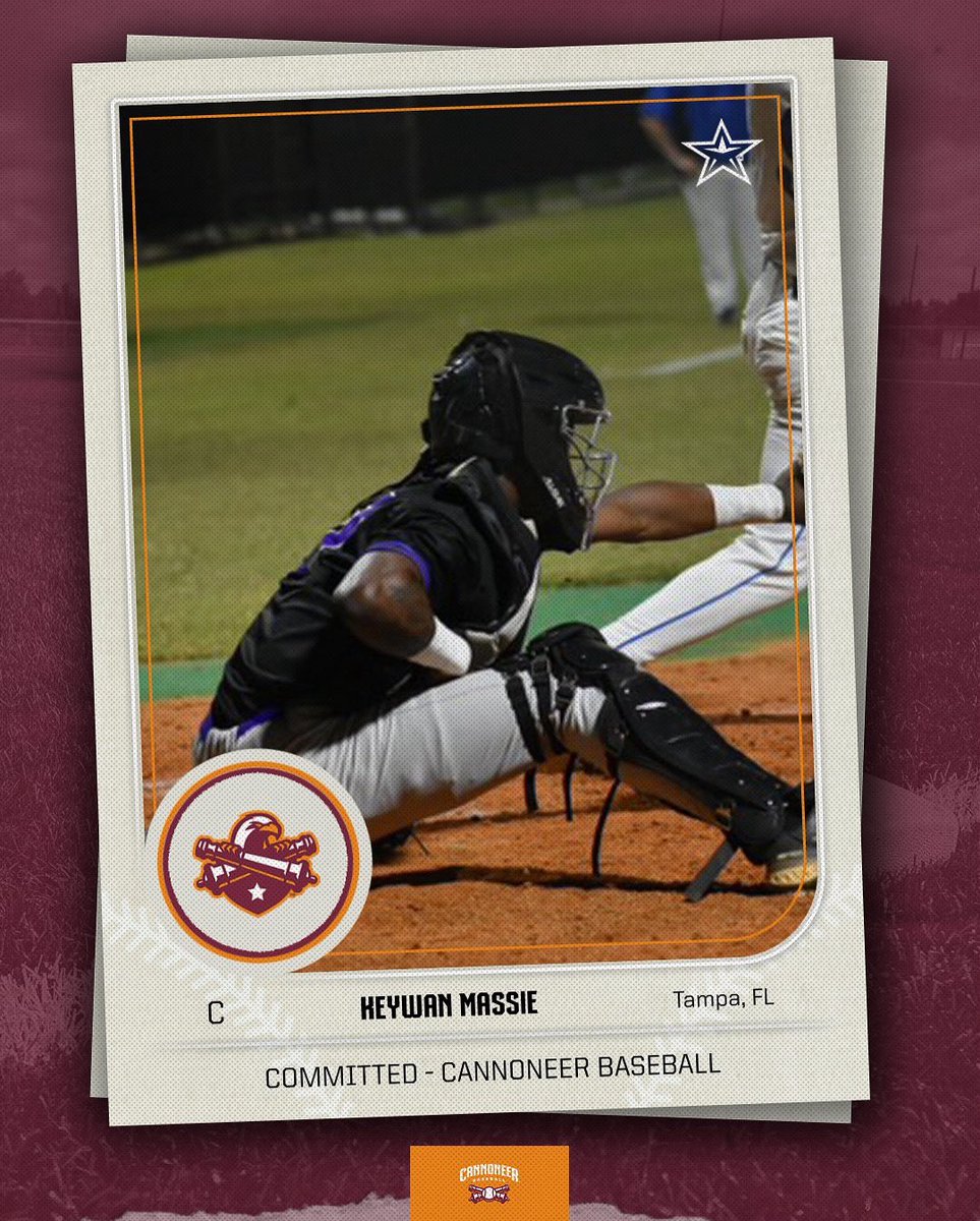 SUNY Jefferson Athletics (@cannoneers) on Twitter photo COMMITTED ‼️
Welcome Keywan Massie, a catcher from Tampa, FL, to Jefferson Baseball and the Cannoneer Family! COMMITTED ‼️
Welcome Keywan Massie, a catcher from Tampa, FL, to Jefferson Baseball and the Cannoneer Family!