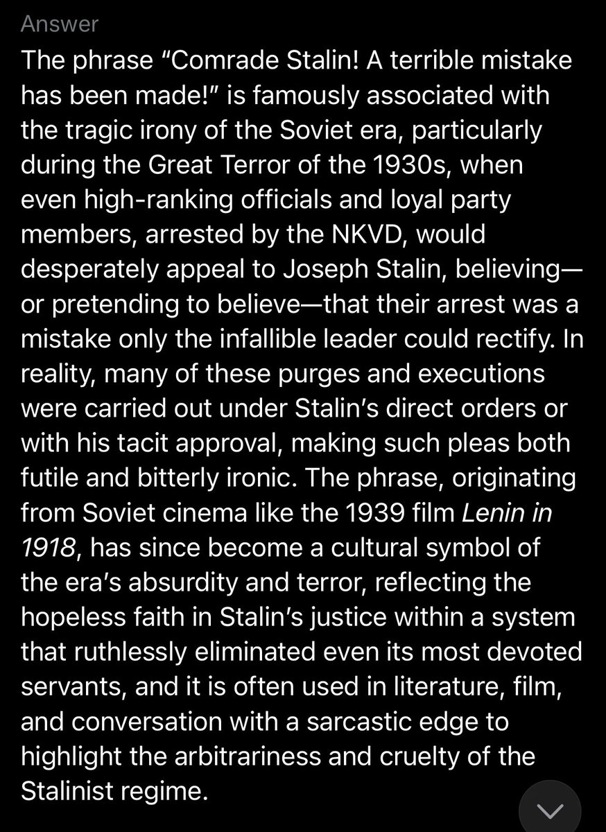 <a href="/elonmusk/">Elon Musk</a> <a href="/LauraLoomer/">Laura Loomer</a> <a href="/elonmusk/">Elon Musk</a> is not aware of a saying in USSR:
"Comrade Stalin, [don't disappear me!] a terrible mistake happened!"

He really thinks having brought a dictator to power, that dictator is going anywhere "next term", and won't have the power to disappear the unwanted businessmen? 👀🤦‍♂️