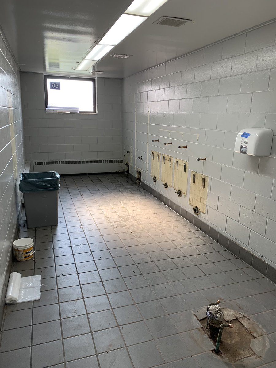Some bathrooms at SMS are also in for a total makeover! We really want to know where that antique sink went… 😆 #iykyk 🧼🐾