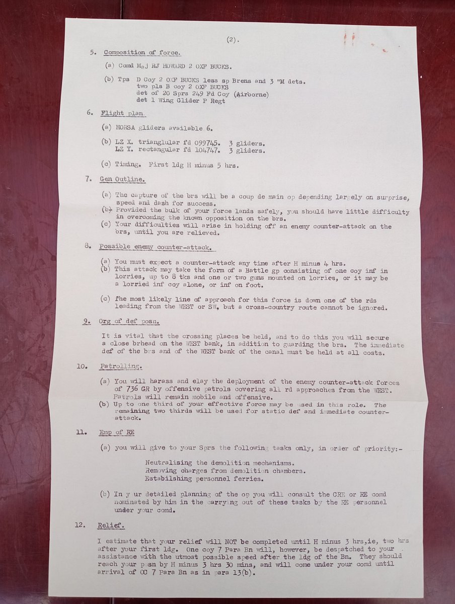 JK28712220's tweet photo. @TheParachuteReg Major Howards Orders and his personal notes.  Upon these papers the first allied objectives were taken on D Day, with the men that followed these words. To them all god speed. https://t.co/Uo1lehLKb2