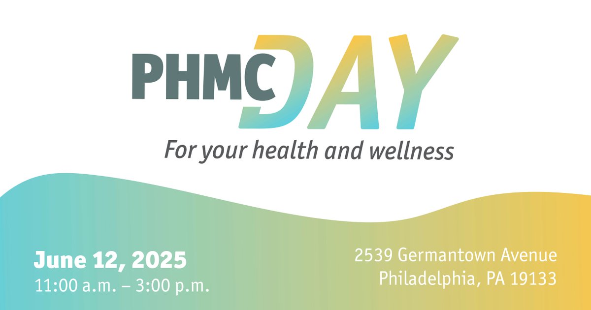 The first PHMC Day of the summer is happening Thursday, June 12 from 11 a.m. to 3 p.m. at 2539 Germantown Ave. Hosted by New Pathways Project, the event offers food, music, games, activities &amp; giveaway items. We hope to see you there! Learn more: phmc.org/site/news-and-…