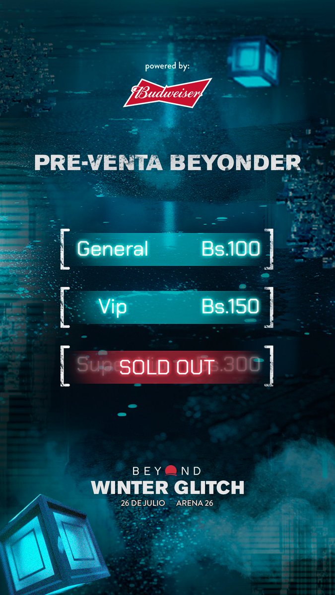 BeyondBolivia's tweet photo. LAST CALL PARA REGISTRARSE
People revisen sus correos y bandejas de Spam para acceder a su link de compra🗣️
Estamos al 90% de Preventa Beyonder. https://t.co/tebqI9dWbL