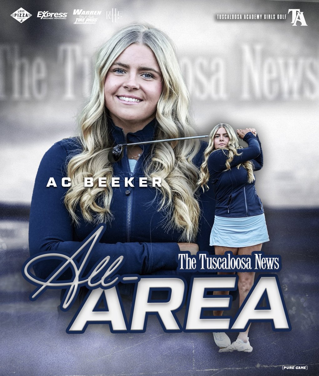 Tuscaloosa Academy Athletics (@ta_athletics) on Twitter photo β³οΈ πππ ππππ βοΈ
Congratulations to Tuscaloosa Academy sophomore Anna Christian Beeker for being selected to the Tuscaloosa News all-area girls golf team.
Beeker finished as runner-up at the state meet 70-77-147 (+3).
#TuscaloosaAcademy
<a href="/annaesnyder2/">Anna Snyder</a> | <a href="/tuscaloosanews/">The Tuscaloosa News</a> β³οΈ πππ ππππ βοΈ
Congratulations to Tuscaloosa Academy sophomore Anna Christian Beeker for being selected to the Tuscaloosa News all-area girls golf team.
Beeker finished as runner-up at the state meet 70-77-147 (+3).
#TuscaloosaAcademy
<a href="/annaesnyder2/">Anna Snyder</a> | <a href="/tuscaloosanews/">The Tuscaloosa News</a>