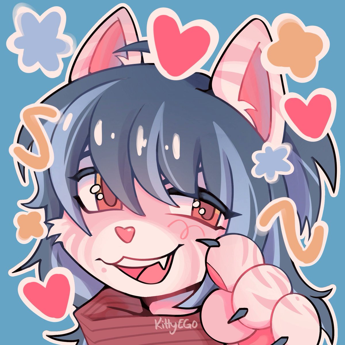 kittyego_'s tweet image. fursona (*＞∇＜)ﾉ