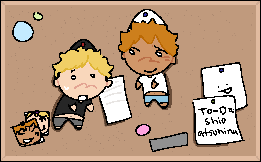 bulletin board #atsuhina